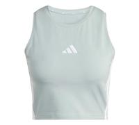 adidas Women's Essentials 3-Stripes Padded Tank, Wonder Sage, L
