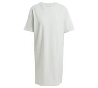 adidas Women's Essentials 3-Stripes Single Jersey Boyfriend Tee Dress, Linen Green F22, M
