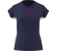 adidas Women's Essentials 3-Stripes Single Jersey TEE, Mystery Ink/White, XS