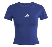 adidas Women's Essentials 3 Stripes Slim Baby Shirt, Dark Blue/White, XXS