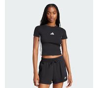 adidas Essentials Slim Baby 3-Stripes short sleeve T-shirt black white Women - XL