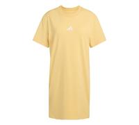 adidas Women's Essentials 3-Stripes TEE Dress, Semi Ice Tangerine/White, XS