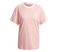 adidas Women's Essentials 3-Stripes Tee, semi Pink Spark/White, XS