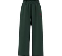 adidas Women's Essentials 3-Stripes Woven Parachute Pants, Team Dark Green/White, XL