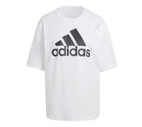 adidas Women's Essentials Big Logo Boyfriend Tee, White/Black, L