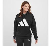 adidas Women's ESSENTIALS BIG LOGO FLEECE HOODIE, black/white, L