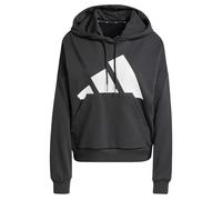 adidas Women's ESSENTIALS BIG LOGO FRENCH TERRY LOOSE HOODIE, Black/White, XL