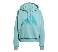 adidas Women's ESSENTIALS BIG LOGO FRENCH TERRY LOOSE HOODIE, powder teal, M