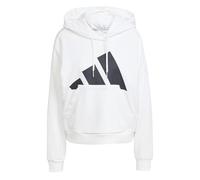 adidas Women's ESSENTIALS BIG LOGO FRENCH TERRY LOOSE HOODIE, white/black, XS
