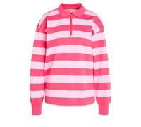 adidas Women's Essentials Contemporary French Terry Longsleeve Polo Shirt, Power Pink/st Tropic Bloom, L