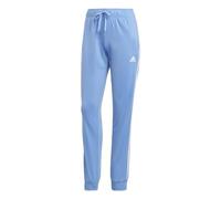 Adidas Womens Essentials Fleece Tapered Cuff Pants, Blue Fusion/White, Large