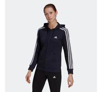 adidas Adidas Essentials 3 Stripes Full Zip Hoodie, Navy/White, Size Xs, Women Navy/White
