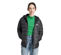 adidas Women's Essentials Light Down Hooded Jacket, black, M