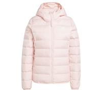 adidas Women's Essentials Light Down Hooded Jacket, sandy pink, XS