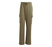 adidas Women's Essentials Linear Fleece Cargo Pants, Olive strata/White, M