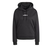 adidas Women's Essentials Linear Fleece Hoodie Sweatshirt, black/white, S