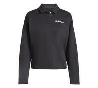 Adidas Essentials Linear Fleece Polo Sweatshirt Black L Women