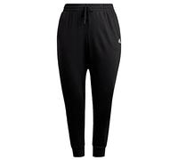adidas Women's Essentials Linear French Terry Cuffed Pants, Black/White, XS