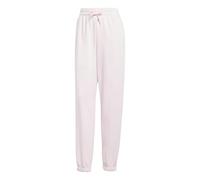 adidas Women's Essentials Linear French Terry Cuffed Pants, Clear Pink/White, XS