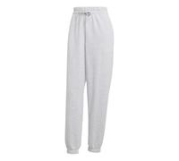 adidas Women's Essentials Linear French Terry Cuffed Pants, Light Grey Heather/White, XS