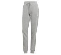 adidas Women's Essentials Linear French Terry Cuffed Pants, Medium Grey Heather/White, XL