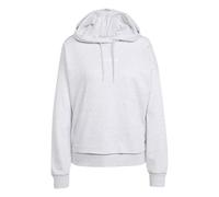 adidas Women's ESSENTIALS LINEAR FRENCH TERRY HOODIE, light grey heather/white, S