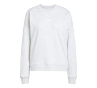 adidas Women's ESSENTIALS LINEAR FRENCH TERRY SWEATSHIRT, light grey heather/white, XL