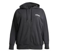 adidas Women's ESSENTIALS LINEAR FULL ZIP FRENCH TERRY HOODIE, Black/White, S