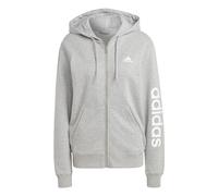 adidas Essentials Linear French Terry Womens Full Zip Hoody Grey Stylish Hooded