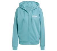 adidas - Women's Essentials Linear Full Zip French Terry - Hoodie size L, turquoise