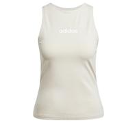 adidas Women's Essentials Linear Slim Cotton Tank, Wonder Alumina/White, S