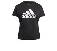 adidas Women's Essentials Logo Tee (Plus Size), Black / White, XL Plus