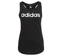 adidas Women's Essentials Loose Logo Tank Top, Black/White, S Tall