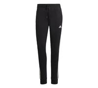 adidas Women's Essentials Single Jersey 3-Stripes Pants, Black / White, S