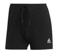 adidas Women's Essentials Slim 3-Stripes Shorts, Black / White, M