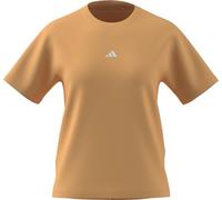 adidas Women's Essentials Small Logo Cotton T-Shirt, Semi Ice Tangerine/White, M