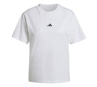 adidas Women's Essentials Small Logo Cotton T-Shirt, White/Black, S