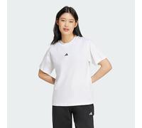adidas Women's Essentials Small Logo Cotton T-Shirt, White/Black, XS