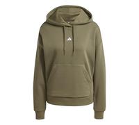 adidas Women's ESSENTIALS SMALL LOGO FEEL COZY HOODIE, olive strata/white, XXL