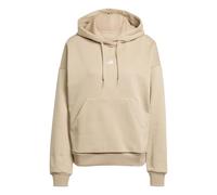 adidas Women's ESSENTIALS SMALL LOGO FEEL COZY HOODIE, warm sandstone/white, XS