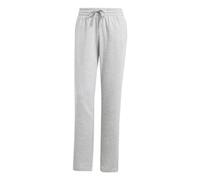 adidas Women's Essentials Small Logo Feel Cozy Open Hem Pant, Medium Grey Heather, M