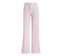 adidas Women's Essentials Small Logo Feel Cozy Open Hem Pants, Clear Pink/White, L