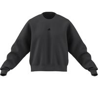 adidas Women's ESSENTIALS SMALL LOGO FEEL COZY RELAXED FIT SWEATSHIRT, grey six/black, XS