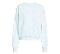 adidas Women's ESSENTIALS SMALL LOGO FEEL COZY RELAXED FIT SWEATSHIRT, halo mint/white, M