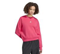 adidas Women's Essentials Small Logo Feel Cozy Relaxed Fit Sweatshirt, power pink/white, L