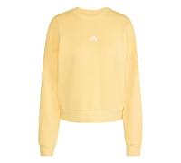 adidas Women's ESSENTIALS SMALL LOGO FEEL COZY RELAXED FIT SWEATSHIRT, Semi Ice Tangerine/white, S