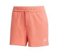 adidas Women's Essentials Small Logo Feel Cozy Shorts, semi Turbo/White, M