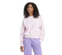 adidas Women's Essentials Small Logo Feel Cozy Sweatshirt Clear Pink/White