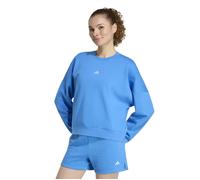 adidas Women's Essentials Small Logo Feelcozy Sweatshirt - Ray Blue/White - Size: Small