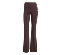 adidas Women's Essentials Small Logo Flared Leggings, Shadow Brown/White, M